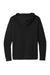 Next Level NL9303/9303 Mens Fleece Hooded Sweatshirt Hoodie w/ Pouch Pocket Black On Black Flat Back