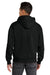 Next Level NL9307 Mens Heavyweight Hooded Sweatshirt Hoodie w/ Pouch Pocket Black Model Back