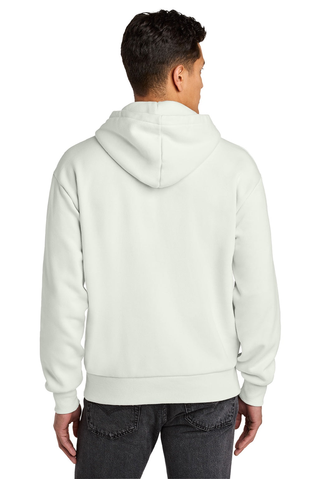 Next Level NL9307 Mens Heavyweight Hooded Sweatshirt Hoodie w/ Pouch Pocket Bone Model Back