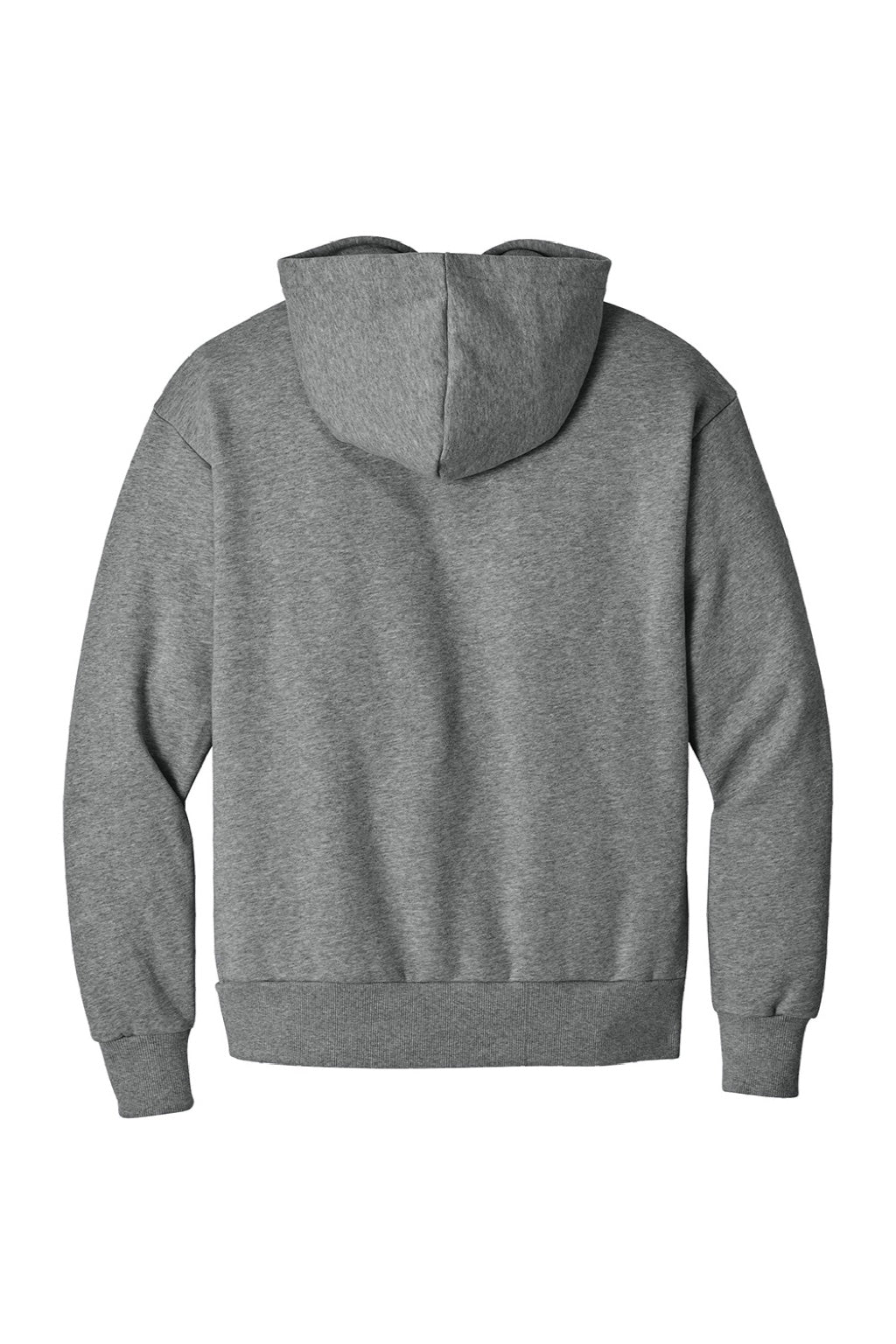 Next Level NL9307 Mens Heavyweight Hooded Sweatshirt Hoodie w/ Pouch Pocket Heather Grey Flat Back