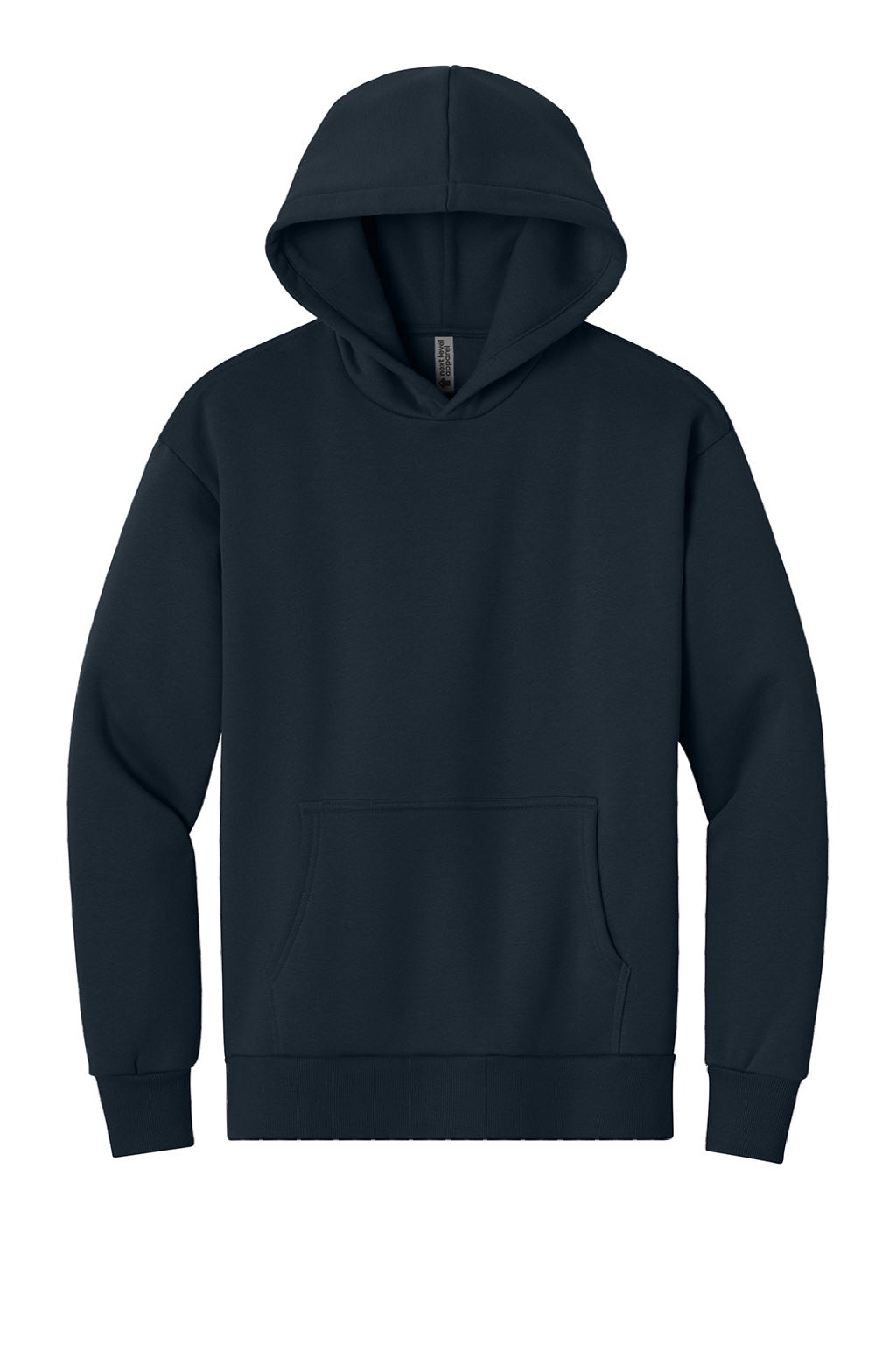 Next Level NL9307 Mens Heavyweight Hooded Sweatshirt Hoodie w/ Pouch Pocket Midnight Navy Blue Flat Front