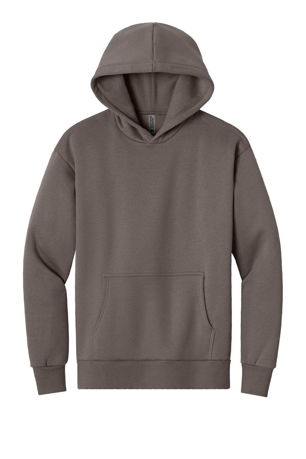 Next Level NL9307 Mens Heavyweight Hooded Sweatshirt Hoodie w/ Pouch Pocket Shiitake Grey Flat Front