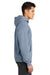 Next Level NL9307 Mens Heavyweight Hooded Sweatshirt Hoodie w/ Pouch Pocket Stonewashed Denim Blue Model Side