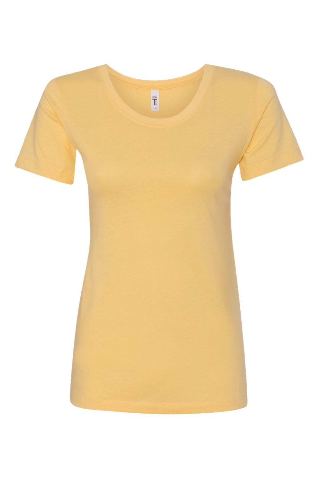 Next Level 1510 Womens Ideal Jersey Short Sleeve Crewneck T-Shirt Banana Cream Yellow Flat Front