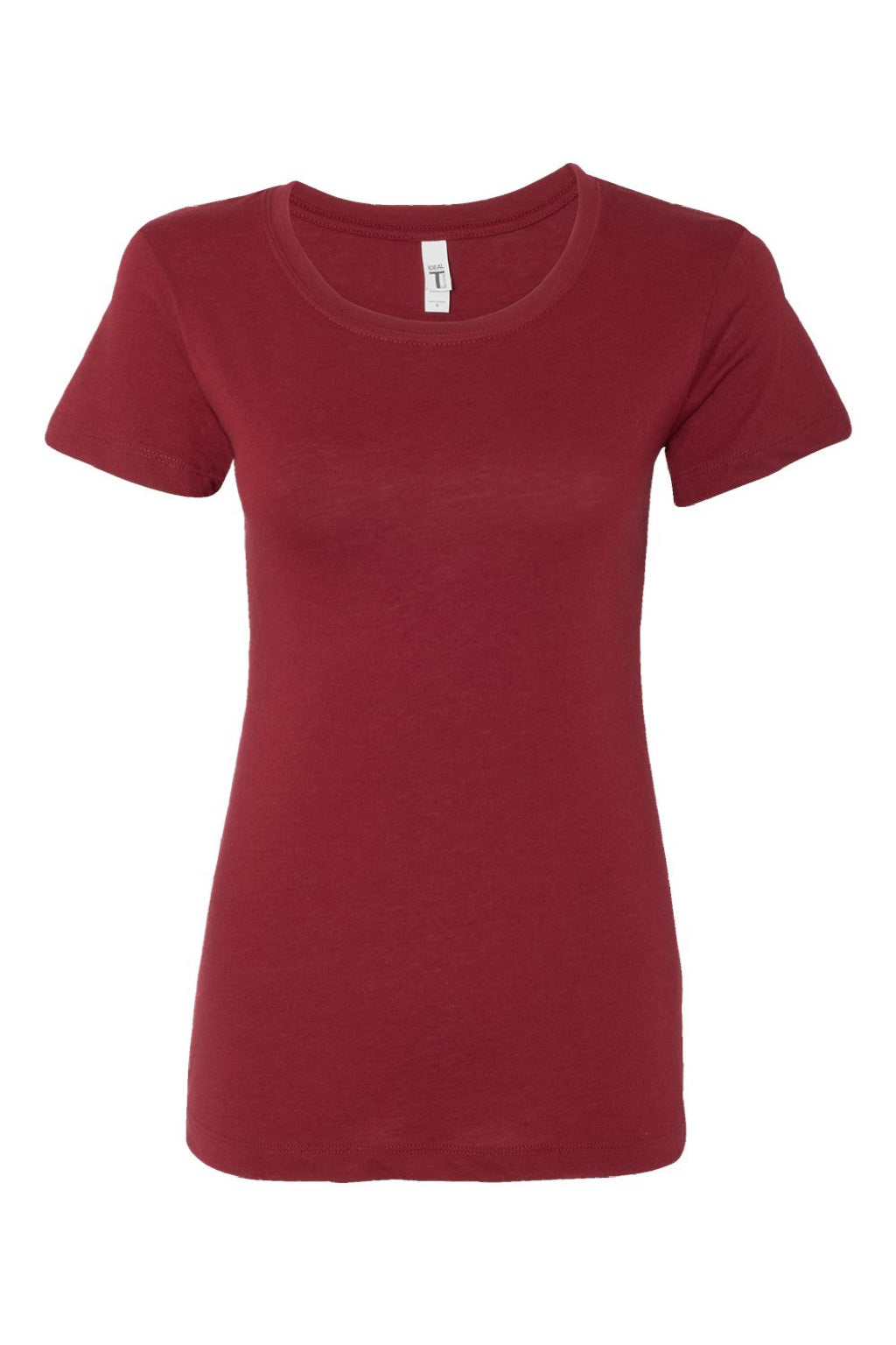 Next Level 1510 Womens Ideal Jersey Short Sleeve Crewneck T-Shirt Cardinal Red Flat Front