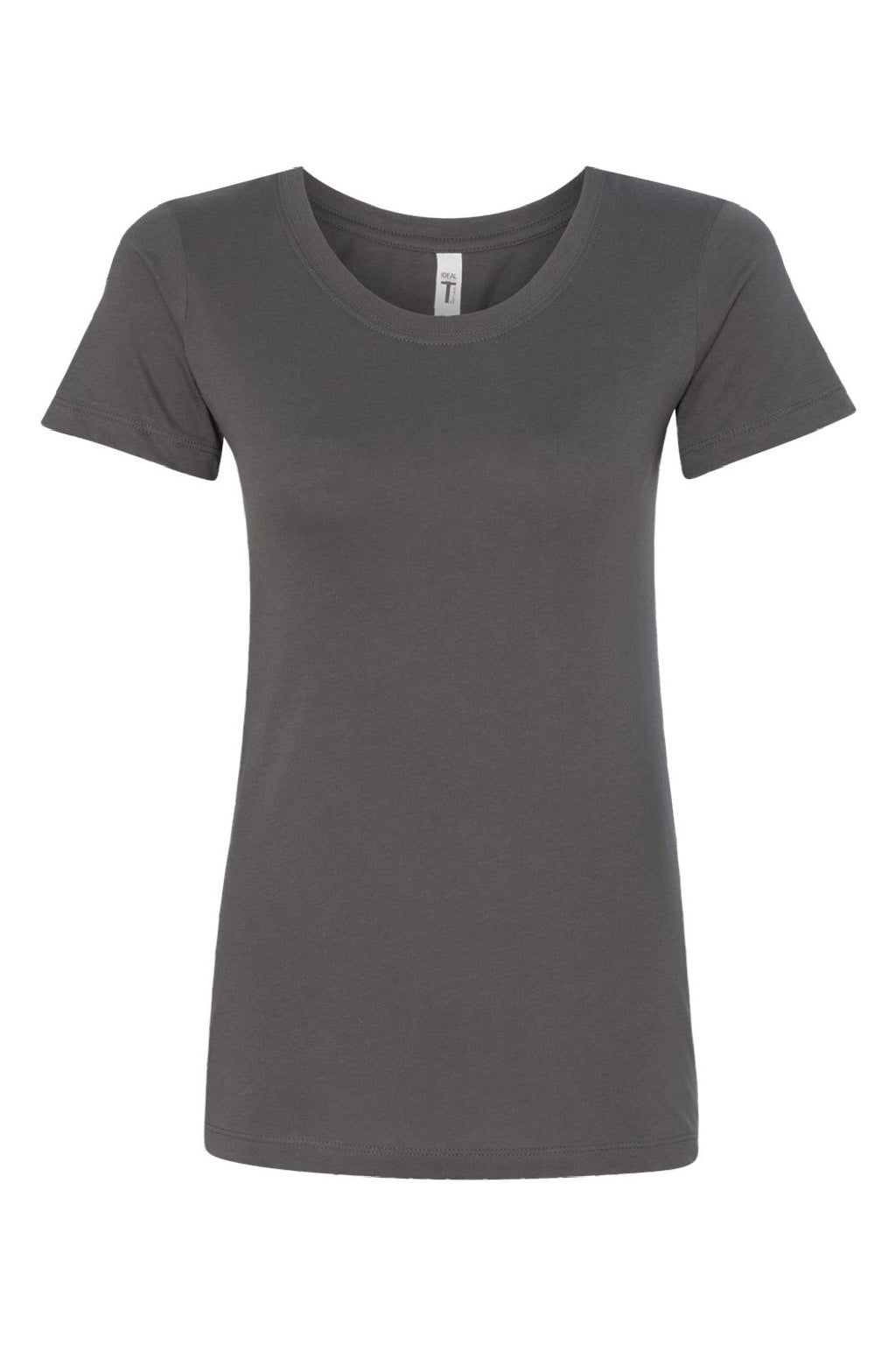 Next Level 1510 Womens Ideal Jersey Short Sleeve Crewneck T-Shirt Dark Grey Flat Front