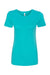 Next Level 1510 Womens Ideal Jersey Short Sleeve Crewneck T-Shirt Tahiti Blue Flat Front