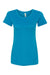 Next Level 1510 Womens Ideal Jersey Short Sleeve Crewneck T-Shirt Turquoise Blue Flat Front