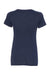 Next Level NL1540/1540 Womens Ideal Jersey Short Sleeve V-Neck T-Shirt Midnight Navy Blue Flat Back