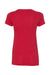 Next Level NL1540/1540 Womens Ideal Jersey Short Sleeve V-Neck T-Shirt Red Flat Back