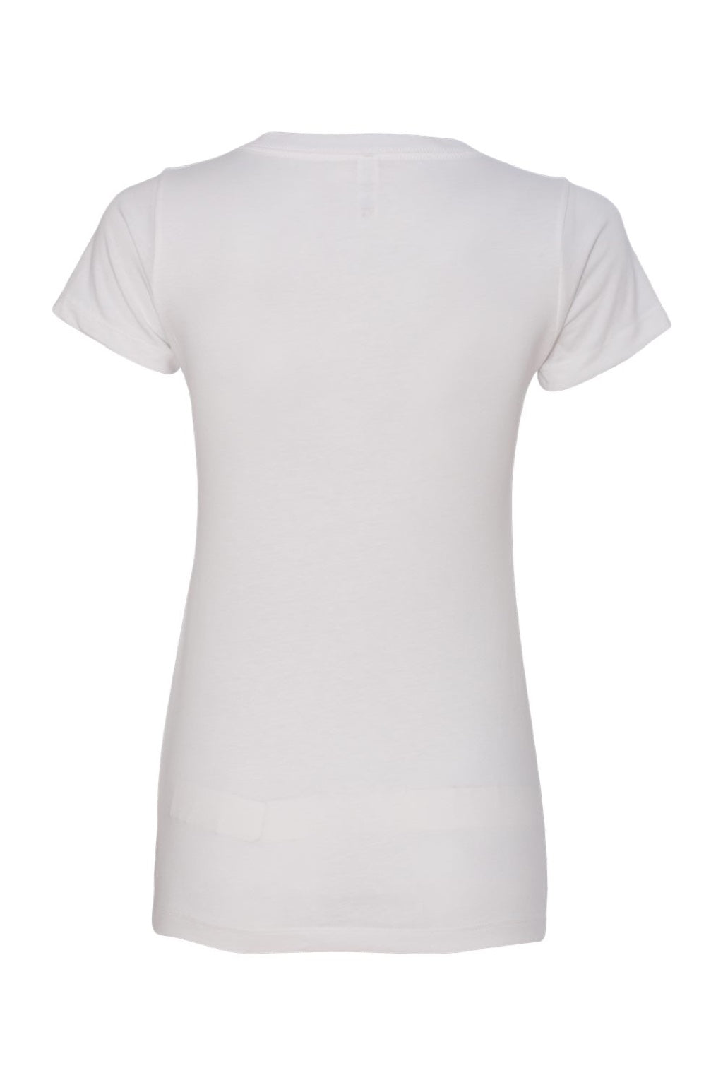 Next Level NL1540/1540 Womens Ideal Jersey Short Sleeve V-Neck T-Shirt White Flat Back