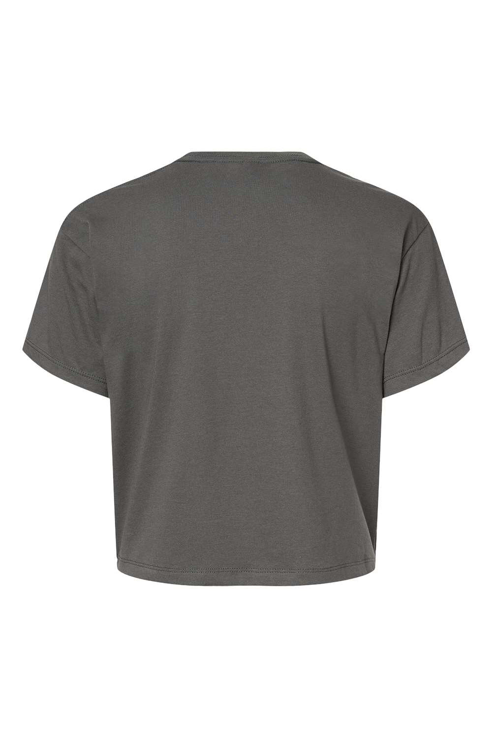 Next Level 1580NL Womens Ideal Crop Short Sleeve Crewneck T-Shirt Dark Grey Flat Back