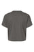 Next Level 1580NL Womens Ideal Crop Short Sleeve Crewneck T-Shirt Dark Grey Flat Back