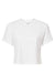Next Level 1580NL Womens Ideal Crop Short Sleeve Crewneck T-Shirt White Flat Front