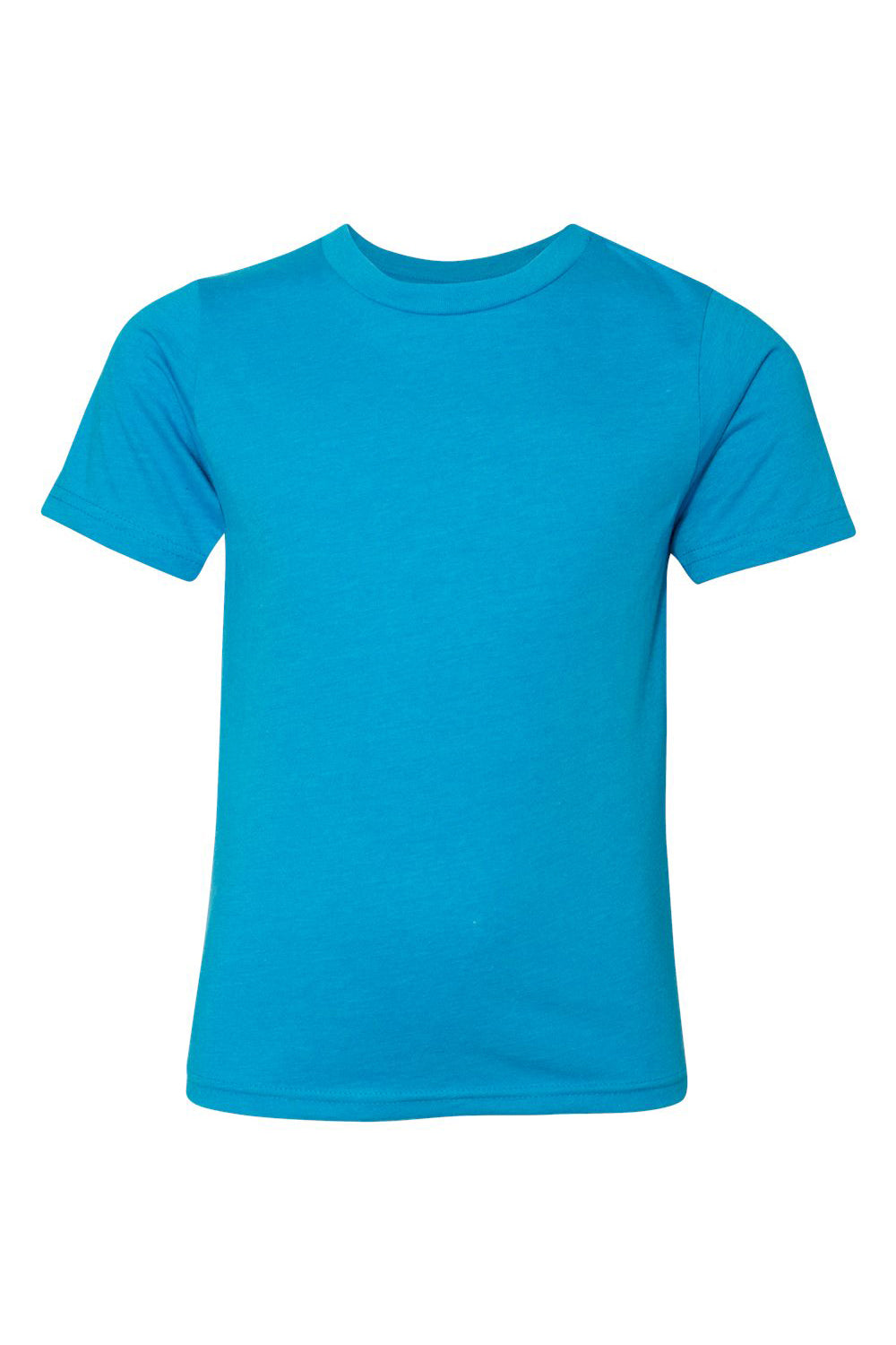 Next Level 3312 Youth CVC Jersey Short Sleeve Crewneck T-Shirt Turquoise Blue Flat Front