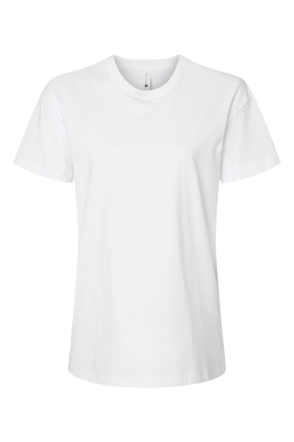 Next Level 3910NL Womens Relaxed Short Sleeve Crewneck T-Shirt White Flat Front