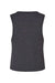 Next Level 5083 Womens Festival Cropped Tank Top Charcoal Grey Flat Back