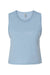 Next Level 5083 Womens Festival Cropped Tank Top Stonewashed Denim Blue Flat Front