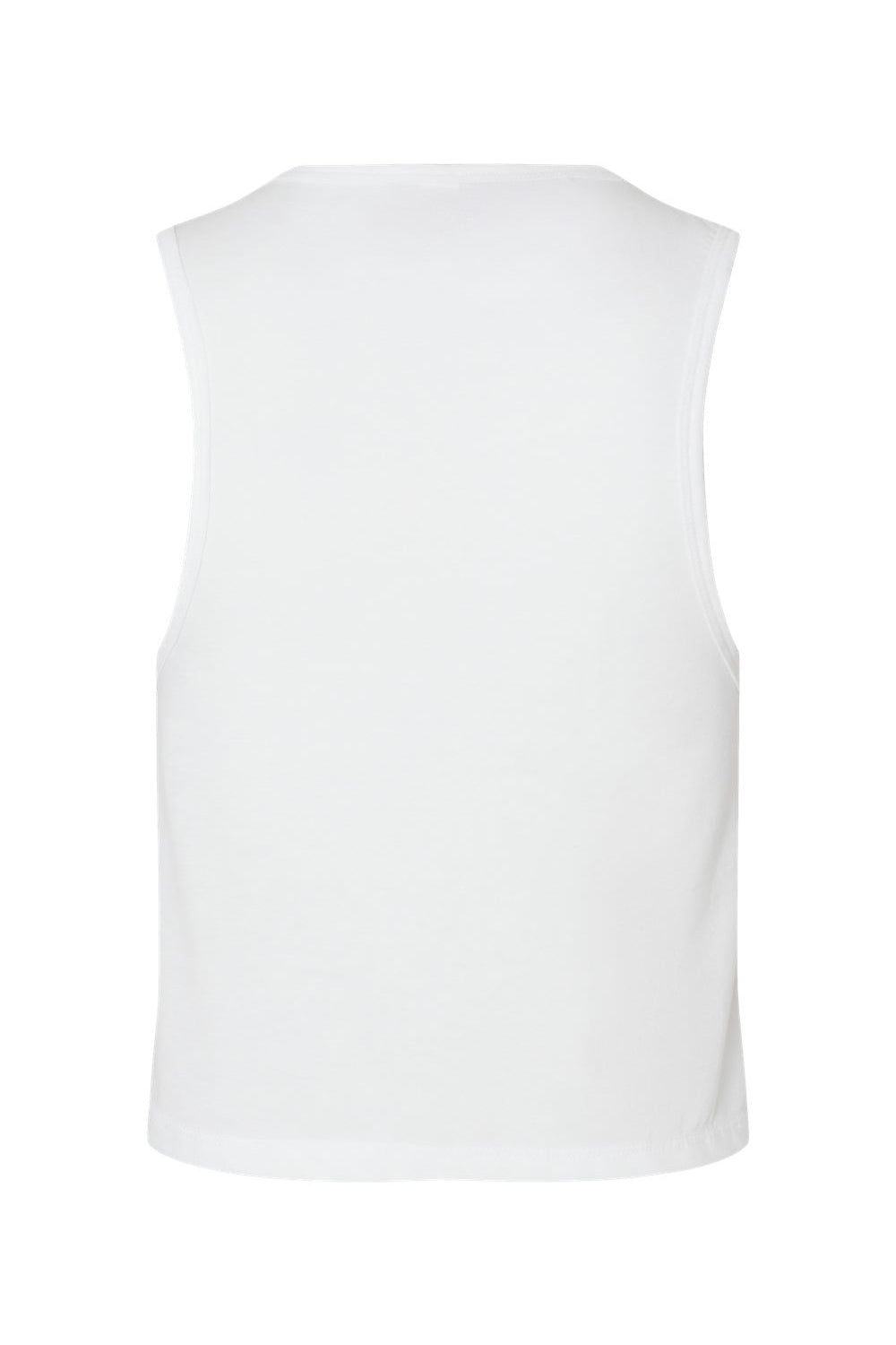 Next Level 5083 Womens Festival Cropped Tank Top White Flat Back