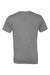 Next Level 6240 Mens CVC Jersey Short Sleeve V-Neck T-Shirt Heather Dark Grey Flat Back