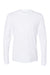 Next Level 6411 Mens Sueded Jersey Long Sleeve Crewneck T-Shirt White Flat Front