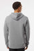 Next Level 9302 Mens Malibu Hooded Sweatshirt Hoodie w/ Pouch Pocket Heather Grey Model Back