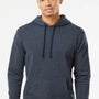 Next Level Mens Malibu Hooded Sweatshirt Hoodie w/ Pouch Pocket - Heather Midnight Navy Blue