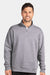 Next Level 9643 Mens Fleece 1/4 Zip Sweatshirt Heather Grey Model Front