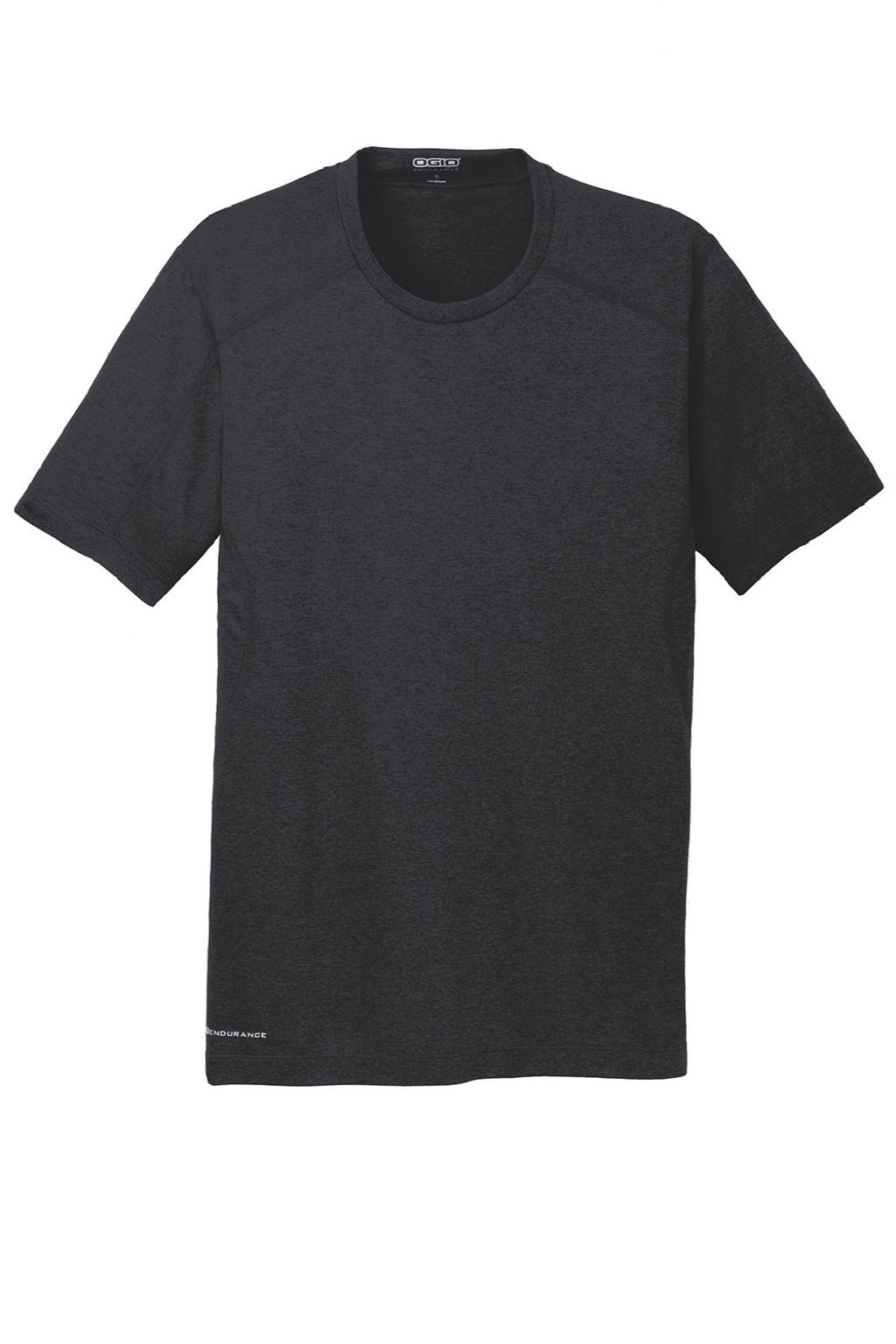 Ogio OE320 Mens Endurance Pulse Jersey Moisture Wicking Short Sleeve Crewneck T-Shirt Blacktop Flat Front