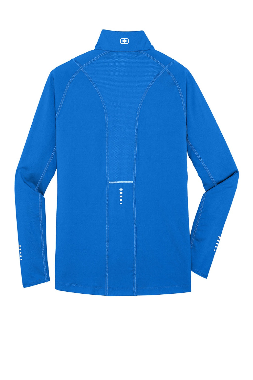 Ogio OE335 Mens Endurance Nexus Moisture Wicking 1/4 Zip Sweatshirt Electric Blue Flat Back