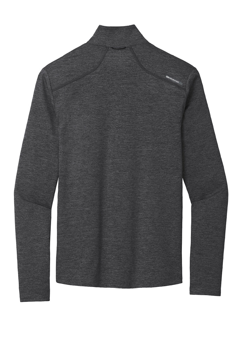 Ogio OE341 Mens Endurance Force Moisture Wicking 1/4 Zip Sweatshirt Heather Blacktop Flat Back
