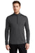 Ogio OE341 Mens Endurance Force Moisture Wicking 1/4 Zip Sweatshirt Heather Blacktop Model Front