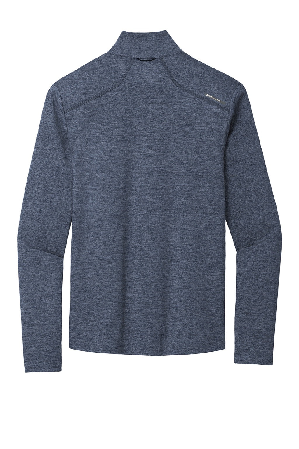 Ogio OE341 Mens Endurance Force Moisture Wicking 1/4 Zip Sweatshirt Heather Indigo Blue Flat Back