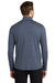 Ogio OE341 Mens Endurance Force Moisture Wicking 1/4 Zip Sweatshirt Heather Indigo Blue Model Back