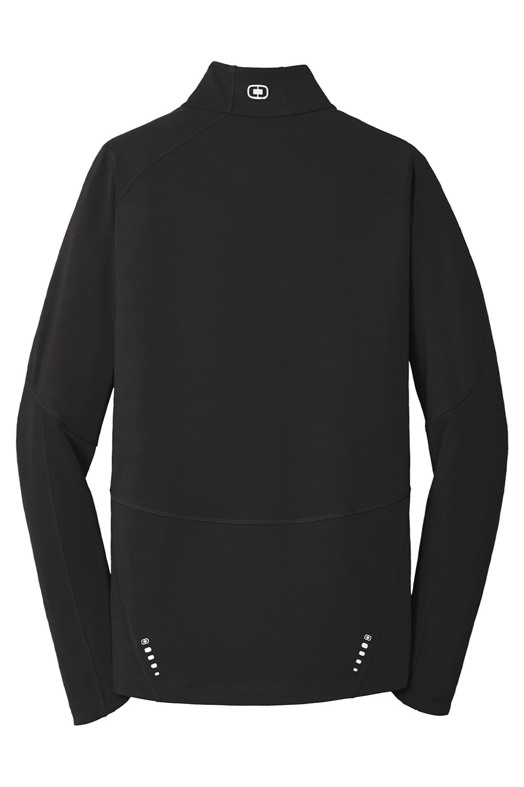 Ogio OE550 Mens Endurance Radius Moisture Wicking 1/4 Zip Sweatshirt Blacktop Flat Back