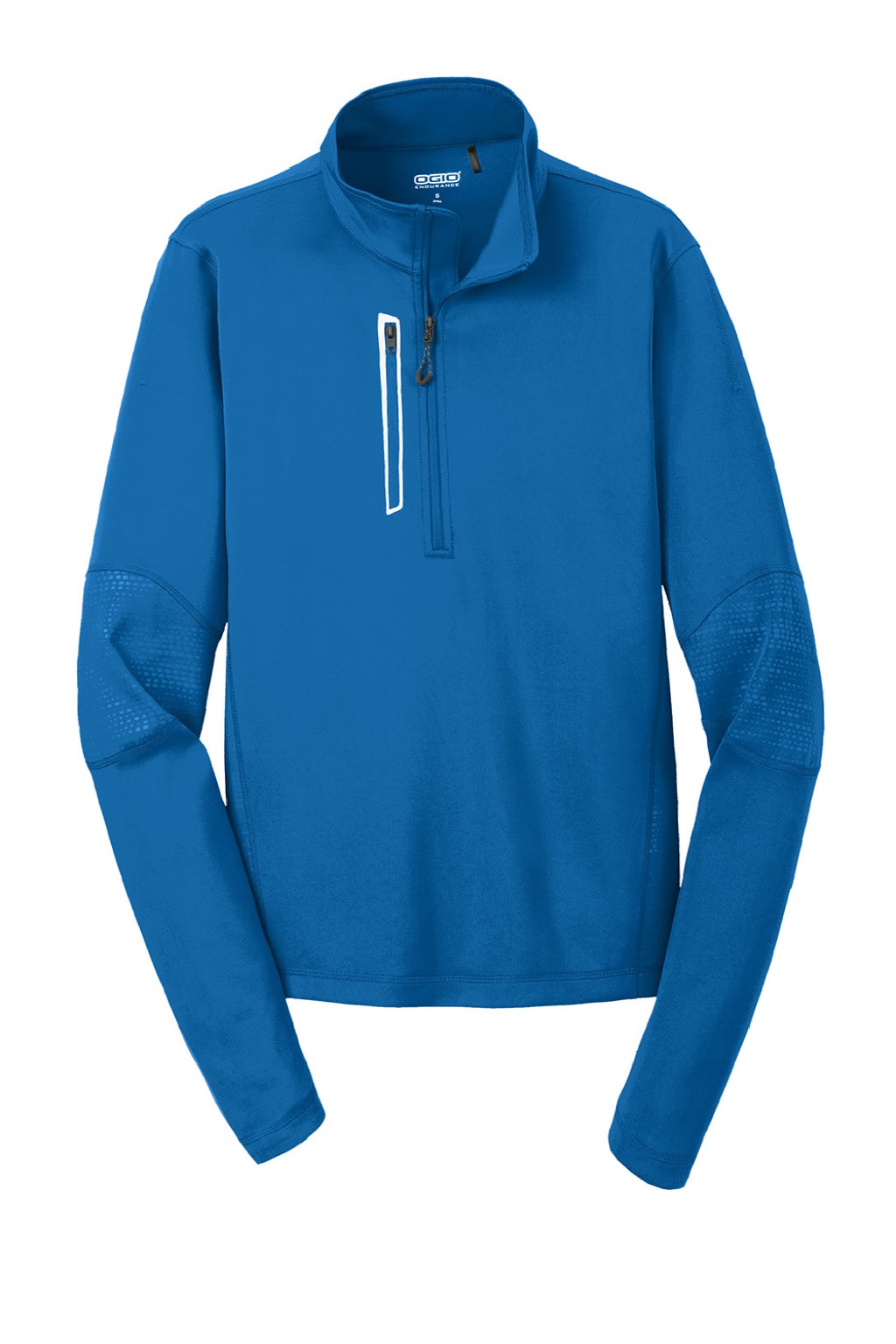 Ogio OE701 Mens Endurance Fulcrum 1/4 Zip Jacket Electric Blue Flat Front