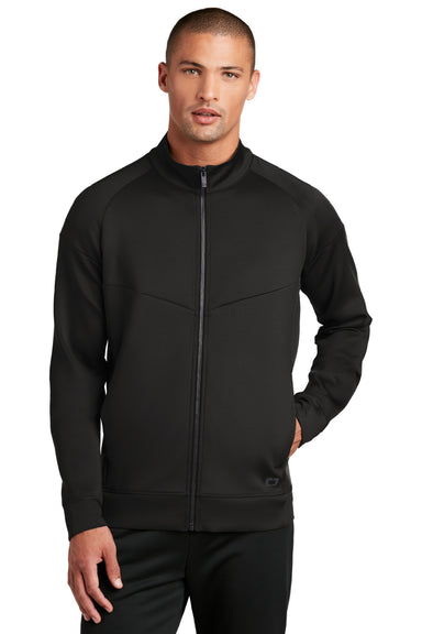 Ogio OE703 Mens Endurance Modern Performance Moisture Wicking Full Zip Jacket Blacktop Model Front