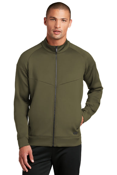 Ogio OE703 Mens Endurance Modern Performance Moisture Wicking Full Zip Jacket Deep Olive Green Model Front