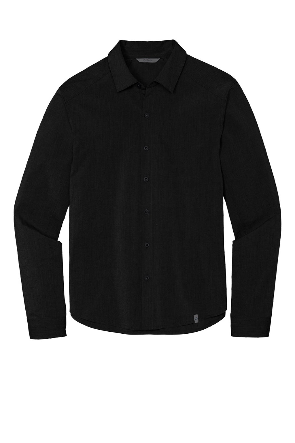 Ogio OG1002 Mens Commuter Long Sleeve Button Down Shirt Blacktop Flat Front