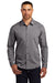 Ogio OG1002 Mens Commuter Long Sleeve Button Down Shirt Heather Gear Grey Model Front