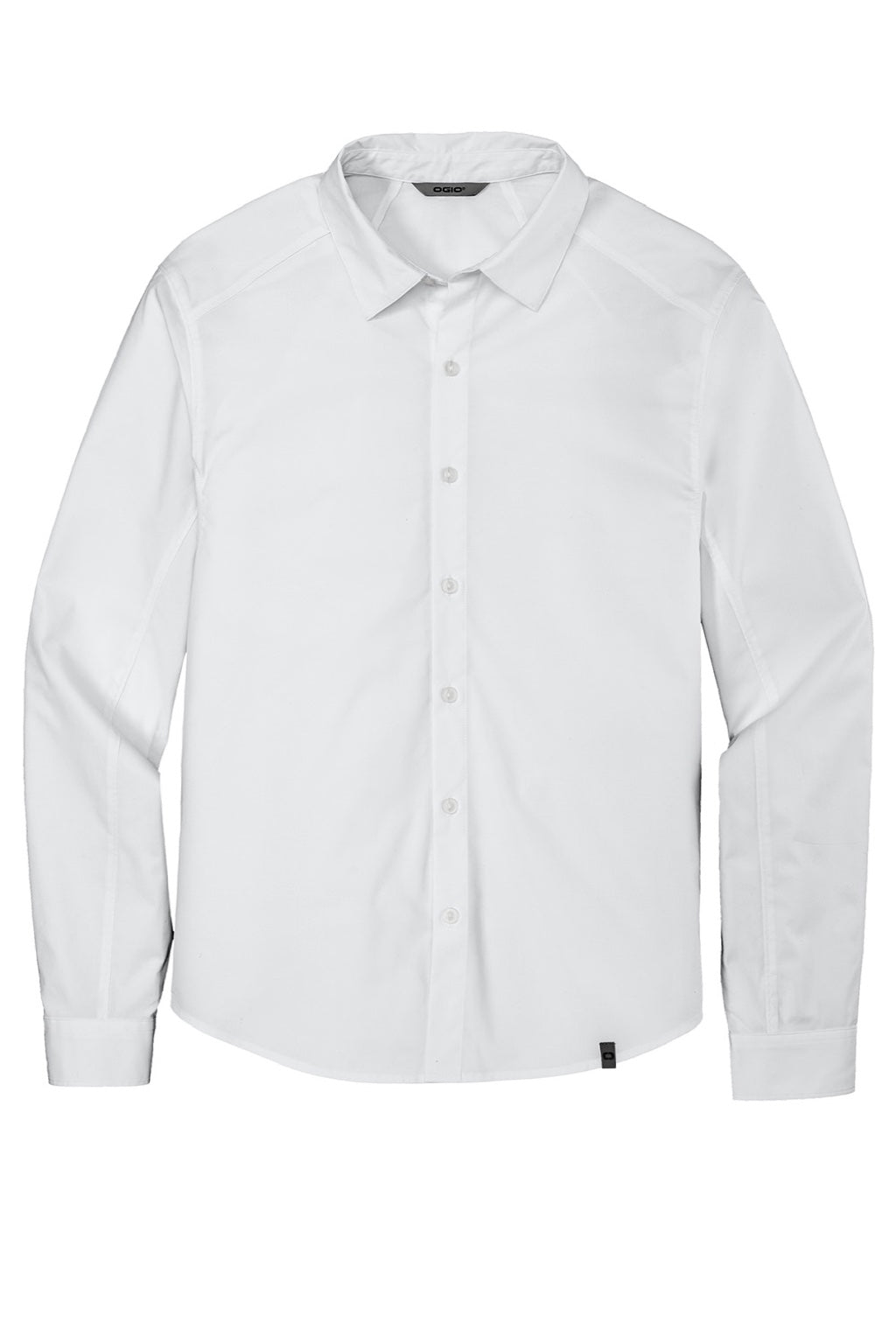 Ogio OG1002 Mens Commuter Long Sleeve Button Down Shirt White Flat Front