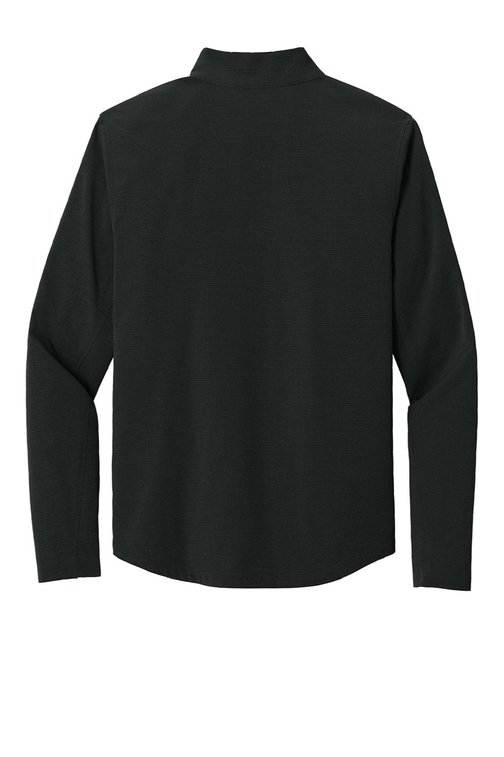Ogio OG1003 Mens Aspect Moisture Wicking 1/4 Zip Sweatshirt w/ Pouch Pocket Blacktop Flat Back