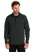 Ogio OG1003 Mens Aspect Moisture Wicking 1/4 Zip Sweatshirt w/ Pouch Pocket Blacktop Model Front