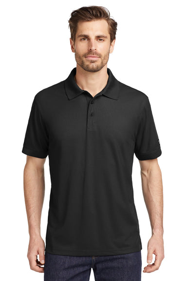 Ogio OG101 Mens Caliber 2.0 Moisture Wicking Short Sleeve Polo Shirt Blacktop Model Front