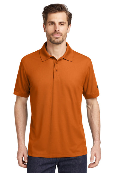 Ogio OG101 Mens Caliber 2.0 Moisture Wicking Short Sleeve Polo Shirt Flare Orange Model Front