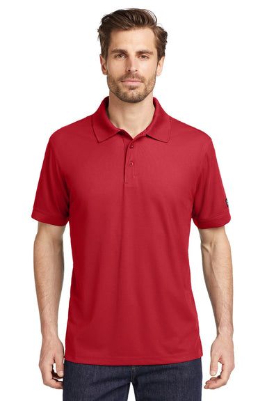 Ogio OG101 Mens Caliber 2.0 Moisture Wicking Short Sleeve Polo Shirt Signal Red Model Front