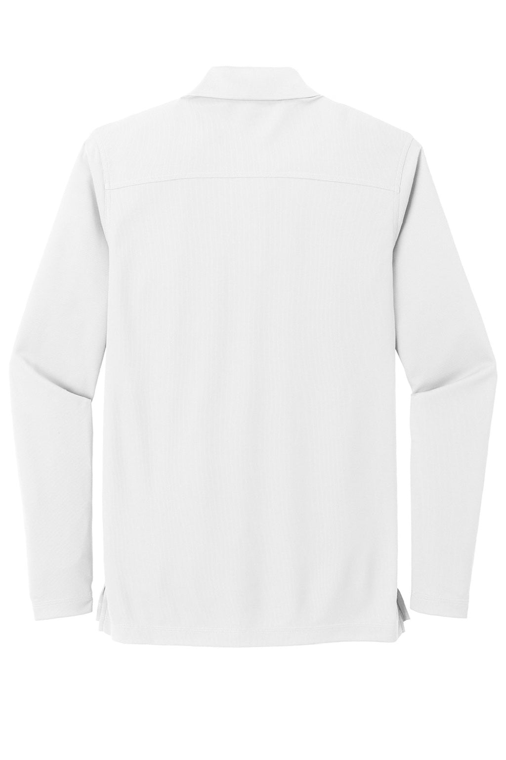 Ogio OG105 Mens Caliber 2.0 Moisture Wicking Long Sleeve Polo Shirt Bright White Flat Back