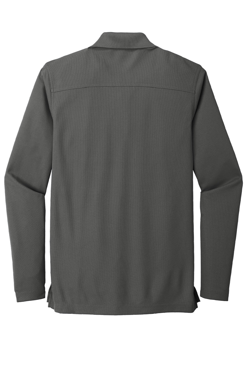 Ogio OG105 Mens Caliber 2.0 Moisture Wicking Long Sleeve Polo Shirt Diesel Grey Flat Back