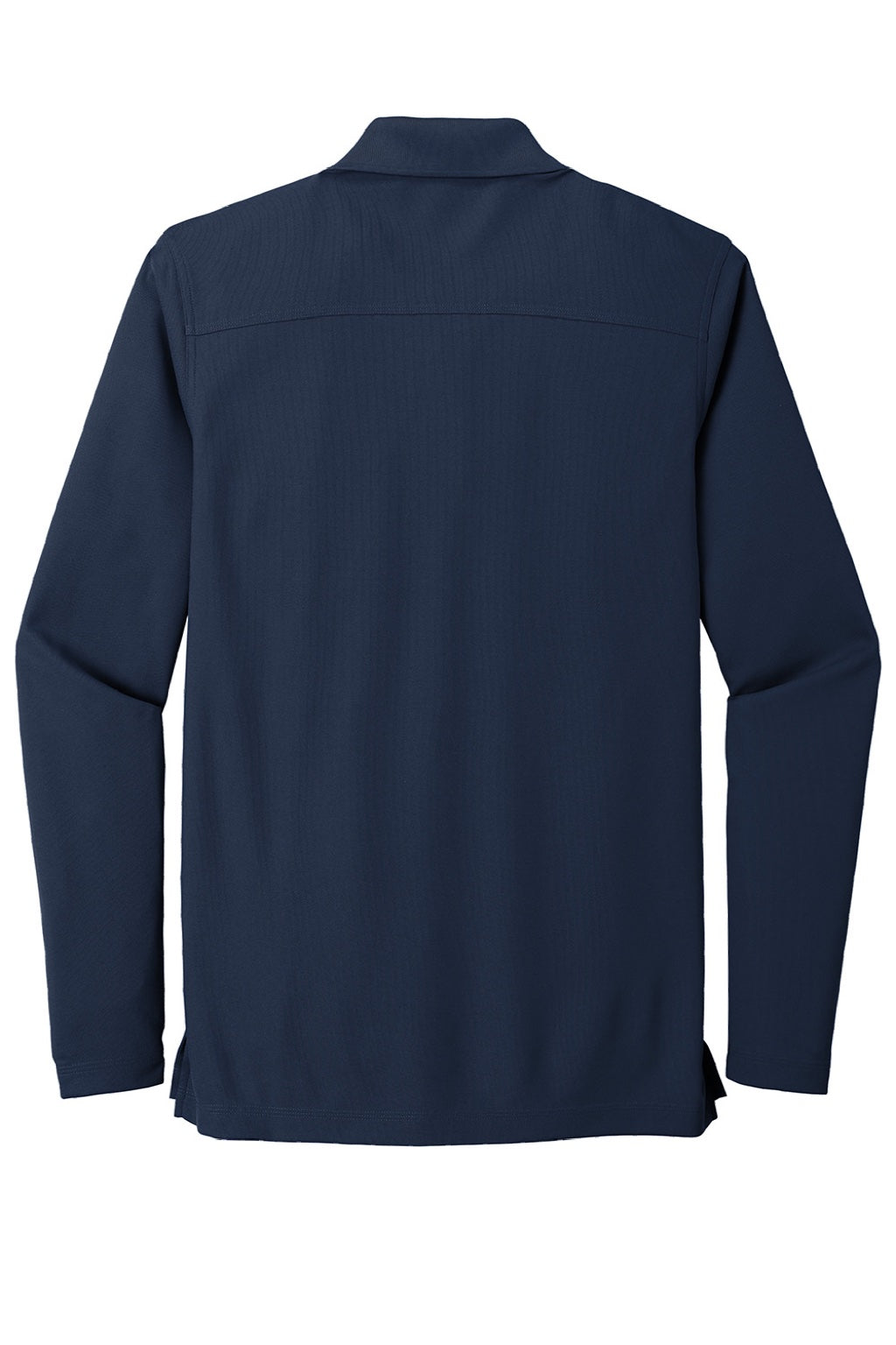 Ogio OG105 Mens Caliber 2.0 Moisture Wicking Long Sleeve Polo Shirt Navy Blue Flat Back