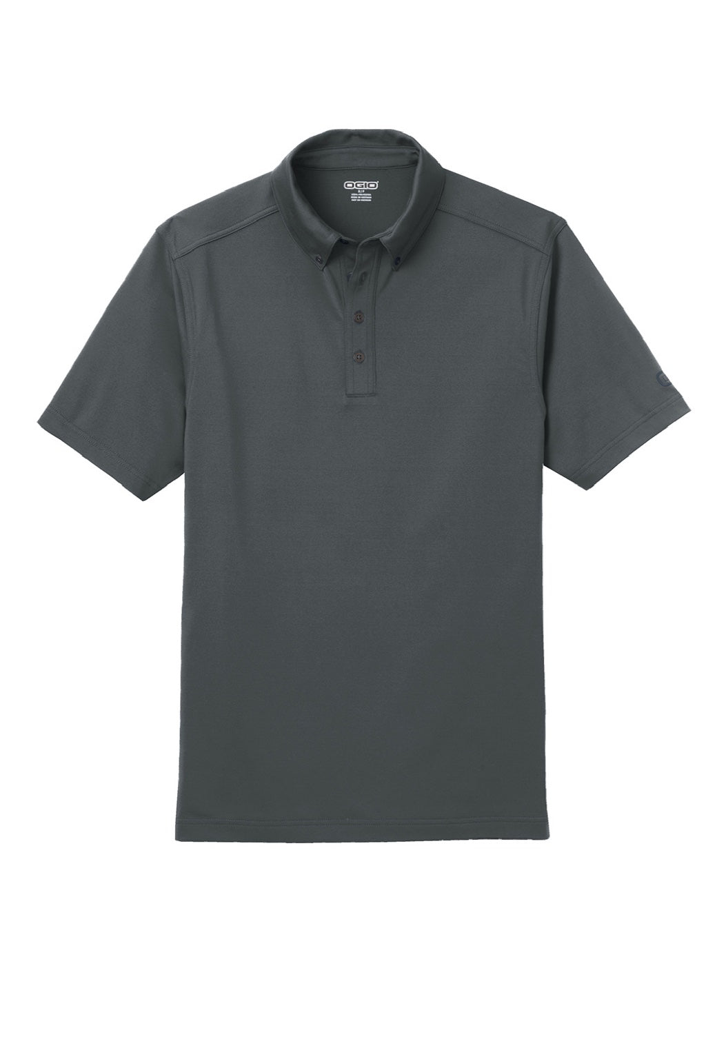 Ogio OG122 Mens Gauge Moisture Wicking Short Sleeve Polo Shirt Diesel Grey Flat Front